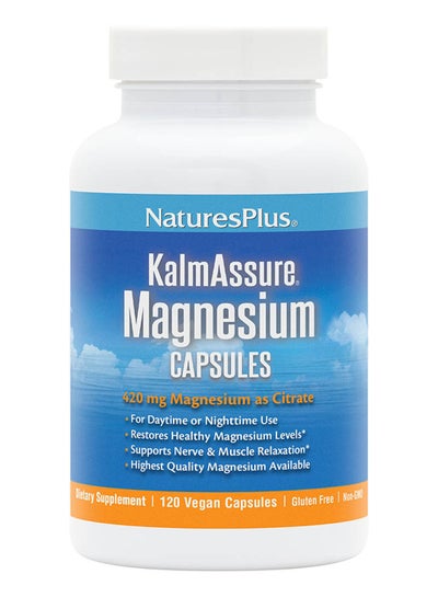 Buy Kalmassure Magnesium Capsules Dietary Supplement 420Mg Magnesium As Citrate 90 Vegan Capsules in UAE