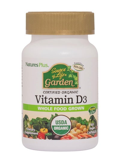 Buy Source Of Life Garden Vitamin D3 Whole Food Grown 60 Vegan Capsules in UAE