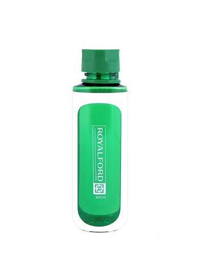 Buy Cylindrical Design Water Bottle Green/White in UAE