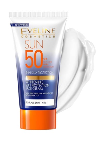 Buy Eveline Cosmetics Whitening Sun Protection Face Cream, With Spf 50 & Skin Dna Protection 50ml in Saudi Arabia