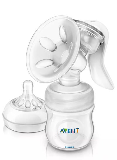 Buy Manual Breast Pump Natural Range With Nipple, Lightweight And Comfortable, Newborn - Clear in Saudi Arabia