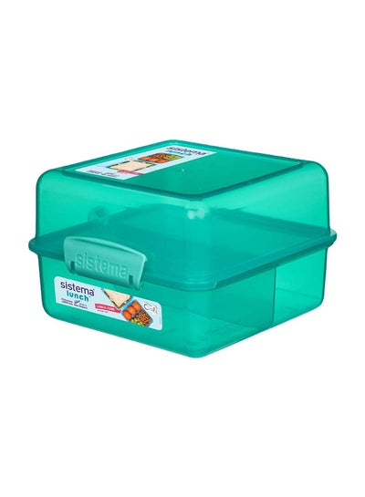 Buy Sistema Lunch Cube Food container Coloured 1.4L Green : Meal Storage - Microwave-safe - Dishwasher-safe - Leak-proof - BPA-free Green in UAE