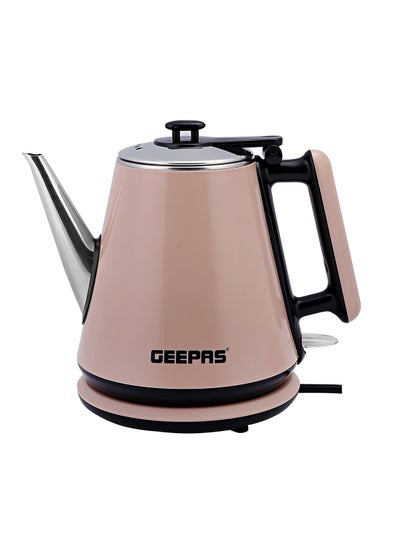 Buy Portable Double Layer Electric Kettle with Inner Stainless Steel & Auto Shut-Off 1.2 L 1360 W GK38012 Grey in UAE