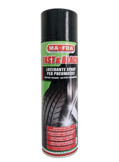 Buy Fast And Black Tyre Polisher Spray For Car Care, 500 Ml in Saudi Arabia