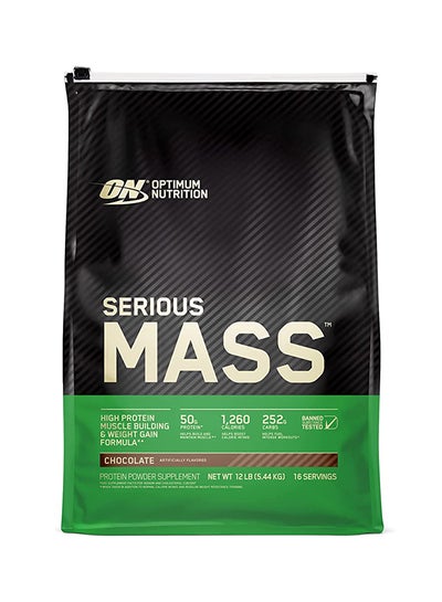 Buy Serious Mass: High Protein Muscle Building & Weight Gainer Protein Powder, 50 Grams Of Protein, Vitamin C, Zinc For Immune Support - Chocolate, 12 Lbs (5.44 KG) in UAE