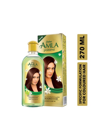 Buy Dabur Amla Jasmine Hair Oil | Enriched with Natural Extracts of Amla, Jasmine & Rosemary | For Strong, Nourished Hair 270.0ml in Egypt