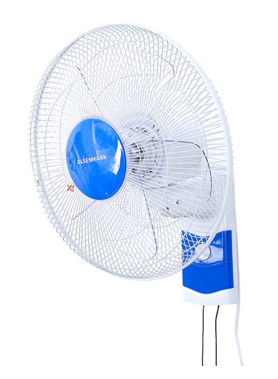 Buy 3-Speed Wall Fan 60 W OMF1701 White/Blue in Saudi Arabia