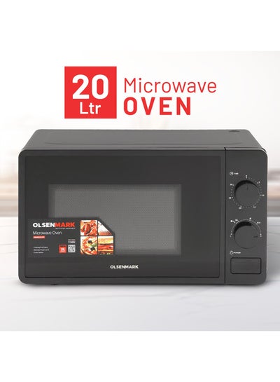 Buy Electric Microwave Oven, 5 Multiple Power Levels with Easy Controls and Cooking End Signal, Perfect for Reheating, Defrosting, Cooking 20 L 1150 W OMMO2343W Black in UAE