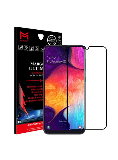Buy 3D Tempered Glass Screen Protector For Samsung Galaxy A50 Clear/Black in Saudi Arabia