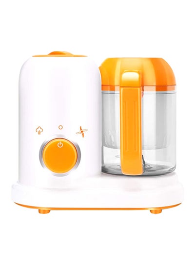 Buy Baby Food Steamer Blender With BPA Lead, Phthalate-Free, And Shatterproof - White And Orange in UAE