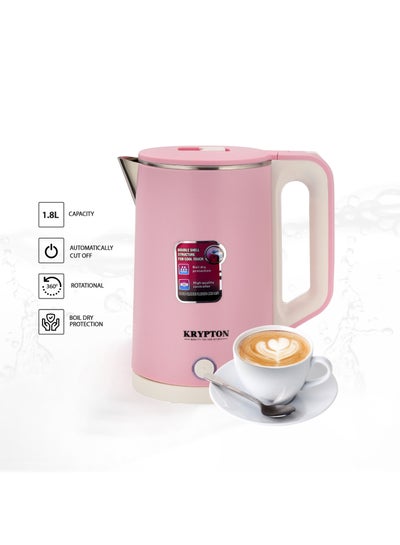 Buy Double Layer Stainless Steel Electric Kettle 1.8 L 1500 W KNK6062N Pink in Saudi Arabia