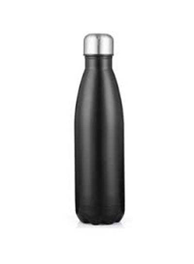 Buy Double Wall Vacuum Insulated Water Bottle Black/Gold 8.5 x 8.5 x 32cm in Egypt