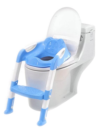 Buy Portable Folding Trainer Toilet Potty Training Ladder Chair For Kids - Blue in Saudi Arabia