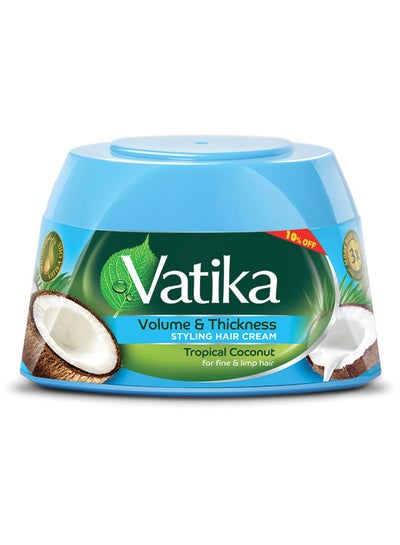 Buy Vatika Volume & Thickness Styling Hair Cream | Tropical Coconut with Nourishing Vatika Oils | For Fine & Limp Hair 65.0ml in Egypt