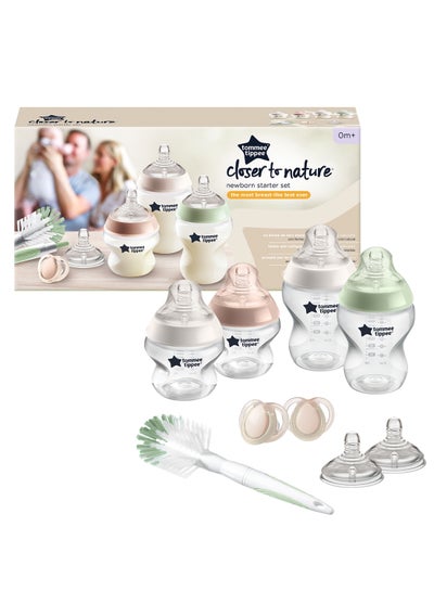 اشتري Closer to Nature Newborn Baby Bottle Starter Kit, Breast-Like Teats With Anti-Colic Valve, Assorted في الامارات
