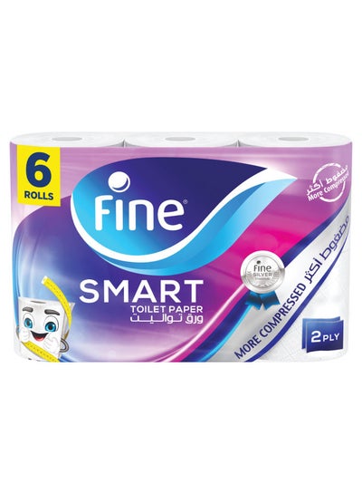 Buy Smart - 2 Ply Toilet Tissue Paper - 6 Rolls in Egypt