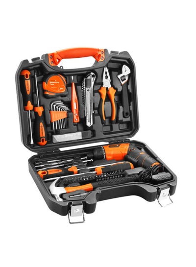 Buy Professional Cordless Screwdriver Set -3.6V Lithium-Ion- Transformable Handle with LED Light and Forward Reverse Rotation -for DIY Home Improvement Crafting Automotive Construction Maintenance Orange/Black in Saudi Arabia