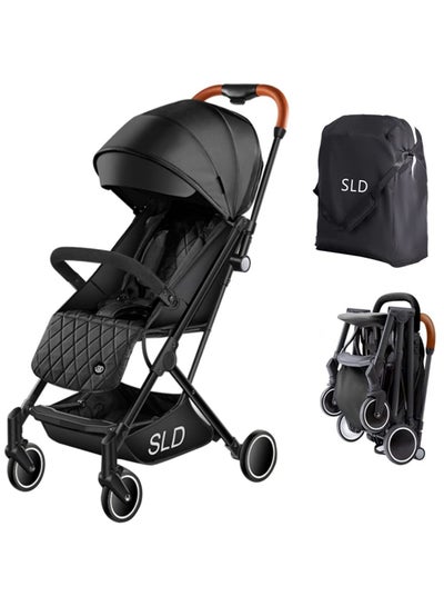 Buy Travel Lite Stroller SLD Extra Wide Seat And Single Hand Fold - Black in Saudi Arabia