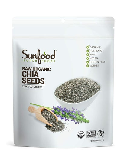 Buy Raw Organic Chia Seeds Aztec Superseed Natural Nutty Flavor Raw, Whole And Natural 454G in UAE