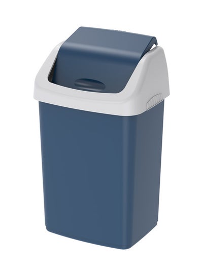 Buy Flip Top Waste Bin Blue 20.0Liters in UAE