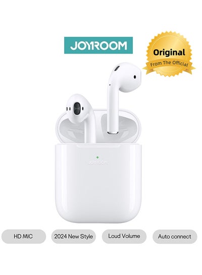 Buy JR-T03S 2024 New Style TWS Semi In-Ear Earphones, Low Latency, In-Ear Detection, One-Click Connection, Heavy Bass, Hifi, HD Mic Wireless Earbuds With Power Box White in Saudi Arabia