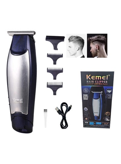 Buy KM-5021 3 In 1 Rechargeable Trimmer And Clipper Blue/Silver/Black 10.5x6.2x25cm in UAE