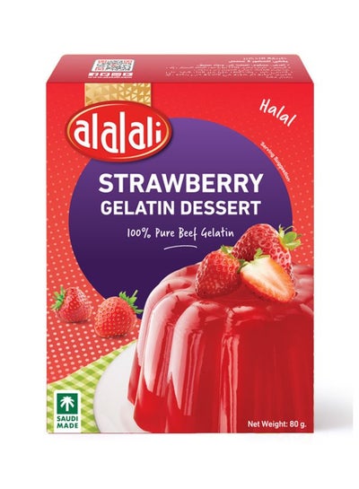 Buy Strawberry Gelatin Dessert 80grams in UAE