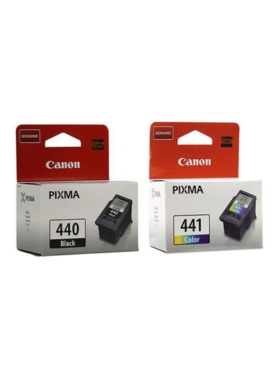 اشتري 2-Piece PG-440 And CL-441 Pixma Ink Cartridges Multicolour في مصر