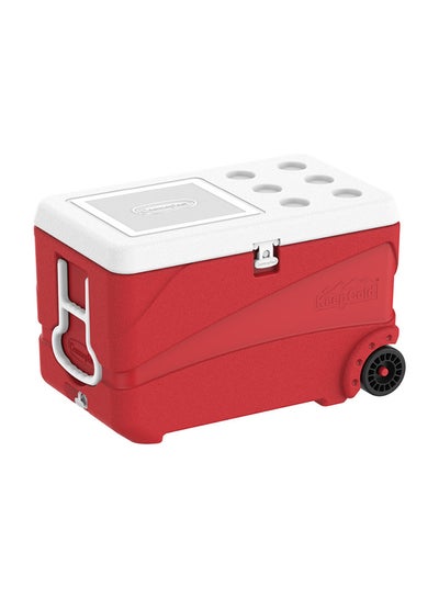 Buy Keepcold Deluxe Icebox With Wheels Red 84.0Liters in Saudi Arabia