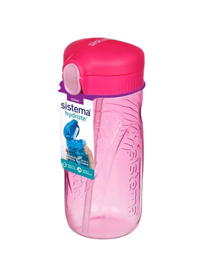 Buy Sistema 520ml Tritan Quick Flip Water Bottle Pink : Hydration - Leak-proof - Portable - Sports Bottle - BPA-free Pink in UAE