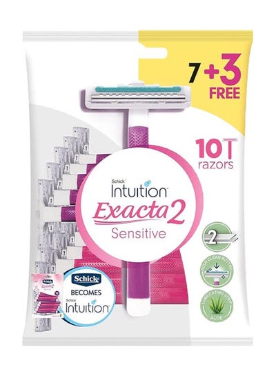 Buy Exacta2 Sensitive Razor Pack Of 10 in UAE