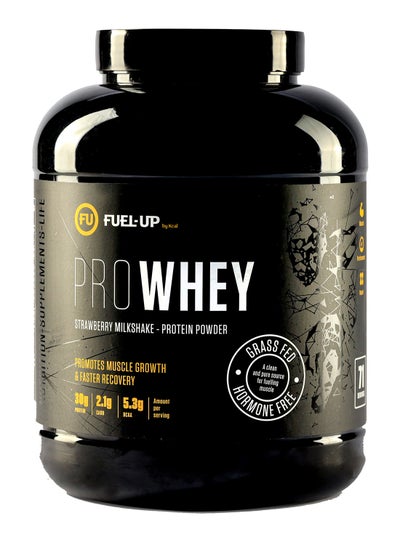 Buy Pro Whey- Strawberry Milkshake Flavour, Whey Protein Powder,30G Protein,2.1G Carb,5.3G Bcaas Per Serving, 71 Servings,5Lbs(2.2Kg) in UAE