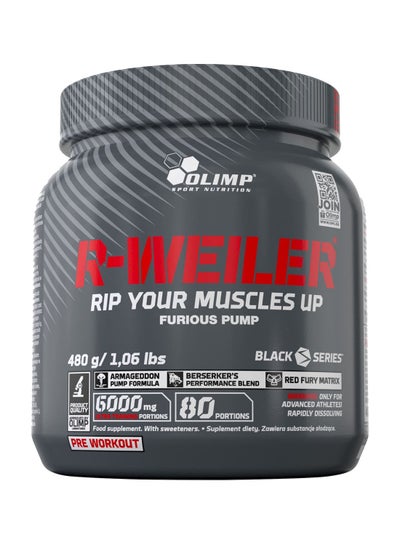 Buy Rweiler Pre Workout 480 Grams, Blue Berry Madness in UAE