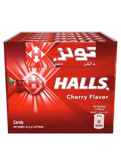 اشتري Pack Of 20 Halls - Cherry Flavor 25.2غم عبوة من 20 قطعة في مصر