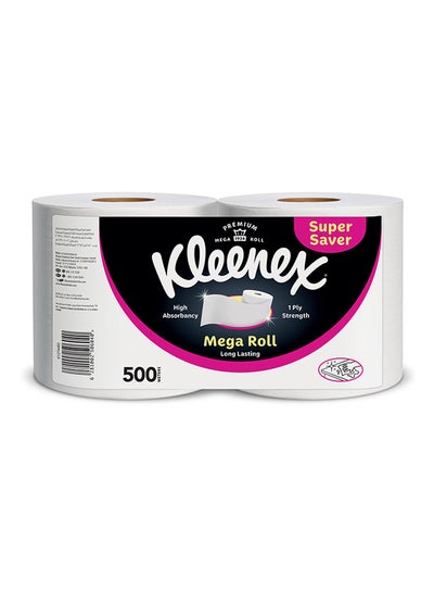 Buy Multi Purpose Mega Kitchen Paper Towel Tissue 2 Rolls White 250.0meter in Saudi Arabia