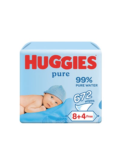Buy Pure Baby Wet Wipes, Pack of 3 x 56 Wipes in Saudi Arabia