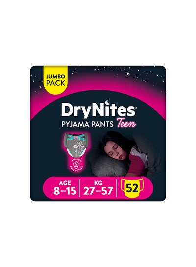 DryNites Pyjama Pants, 8-15 years, Bed Wetting Diaper, Girls, 27