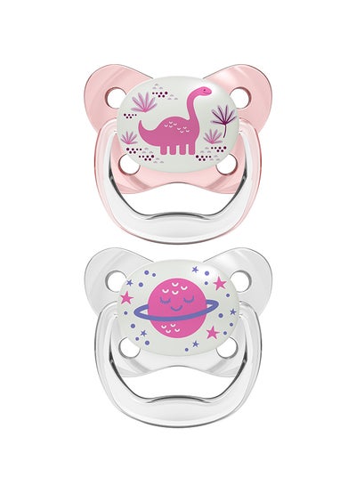 Buy Pack Of 2 Prevent Glow In The Dark Butterfly Shield Pacifier 6-18 Months in Egypt