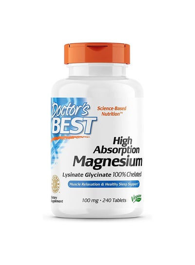 Buy High Absorption Magnesium Dietary Supplement - 240 Tablets in UAE