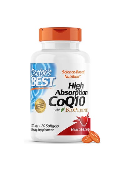 Buy High Absorption CoQ10 100mg Dietary Supplement - 120 Softgels in UAE