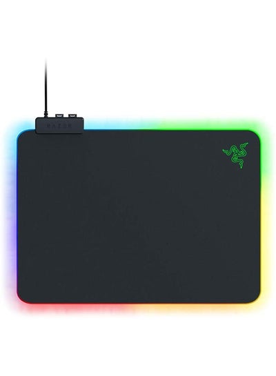 Buy Razer Firefly Hard V2 RGB Gaming Mouse Pad, Customizable Chroma Lighting, Built-in Cable Management, Balanced Control & Speed, Non-Slip Rubber Base - Black Black in Saudi Arabia