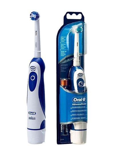 Buy Braun Advance Power Dual Battery Operated Electric Toothbrush White/Blue in Saudi Arabia