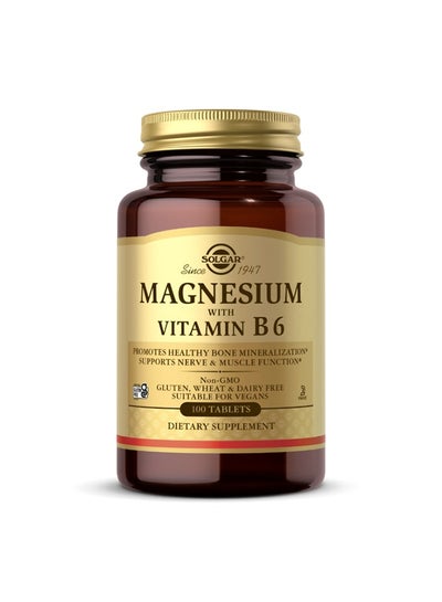 Buy Magnesium With Vitamin B6 Dietary Supplement - 250 Tablets in UAE