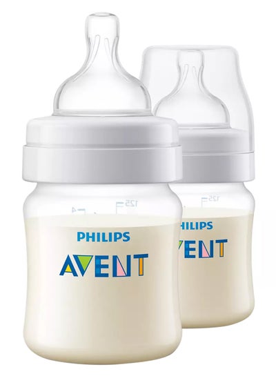 Buy Anti-Colic Baby Feeding Bottle Set 125ml, Pack Of 2 in Saudi Arabia