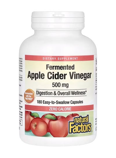 Buy Apple Cider Vinegar 500mg Dietary Supplement -180 Capsules in Saudi Arabia