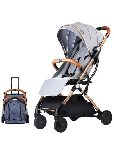 Buy Foldable Travel Pram Baby Stroller For 6Month+, Grey in UAE