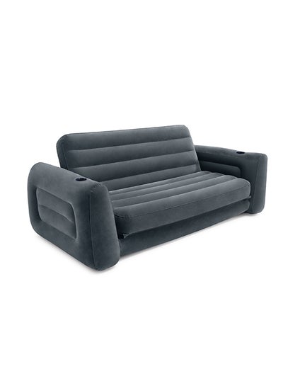 Buy Pull-Out Sofa - Practical & Versatile 2 Seater Charcol Grey 2.03m x 2.24m x 66cm in Egypt