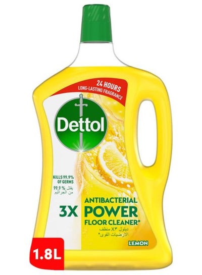 Buy Lemon Antibacterial Power Floor Cleaner Yellow 1.8Liters in UAE