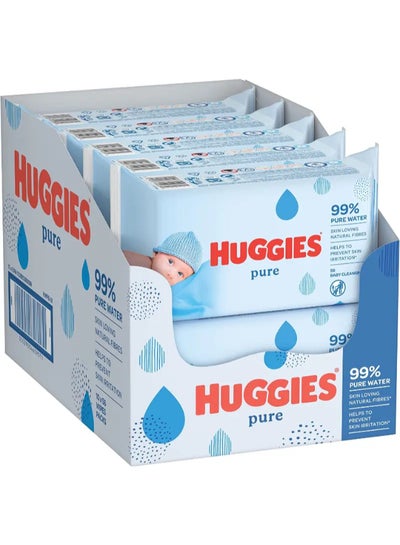 Buy Pure Baby Wipes, 99% Pure Water Wipes, 10 Pack x 56 Wipes, 560 Count in UAE