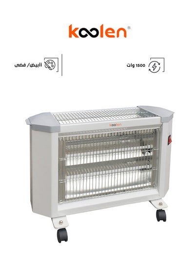 Buy Electric Heater 1500W 1500 W 807102005 White/Silver in Saudi Arabia